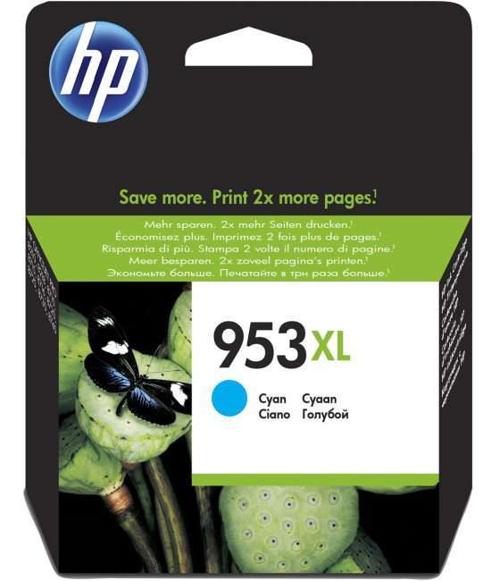 HP 953XL (Yield 1,600 Pages) High Yield Cyan Original Ink Cartridge HP 953XL (Yield 1,600 Pages) High Yield Cyan Original Ink Cartridge