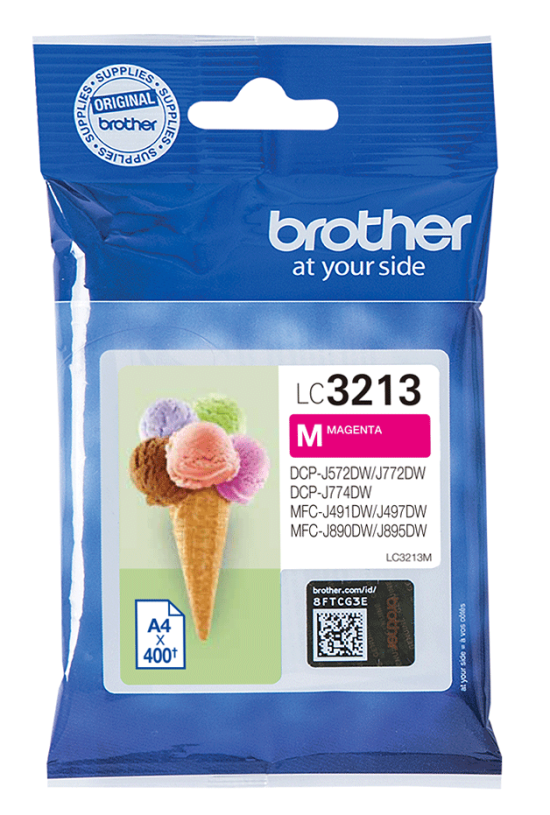 Brother LC3213M (Yield: 400 Pages) Magenta Ink Cartridge Brother LC3213M (Yield: 400 Pages) Magenta Ink Cartridge