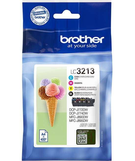 Brother LC3213VAL (Yield: 400 Pages) Black/Cyan/Magenta/Yellow Ink Cartridge Brother LC3213VAL (Yield: 400 Pages) Black/Cyan/Magenta/Yellow Ink Cartridge